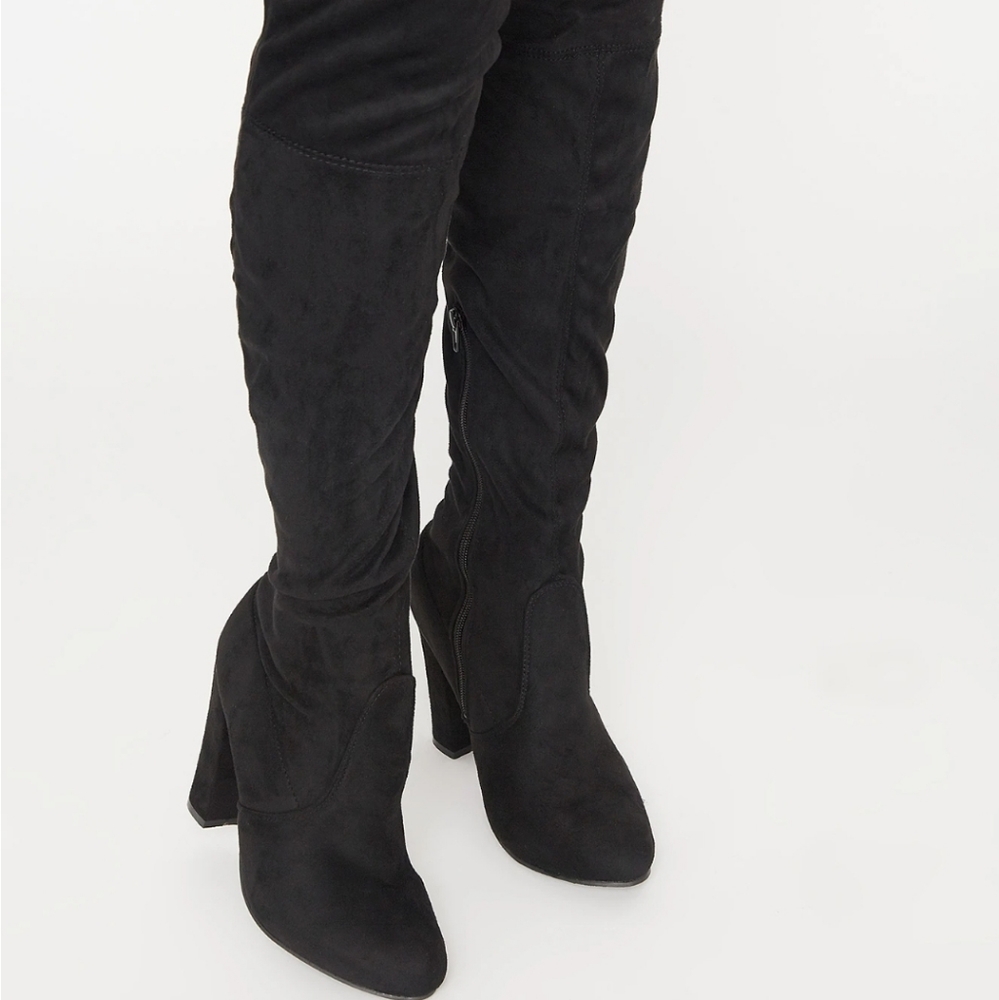 *SOLD* Thigh High Black Suede Boots